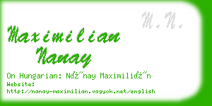 maximilian nanay business card